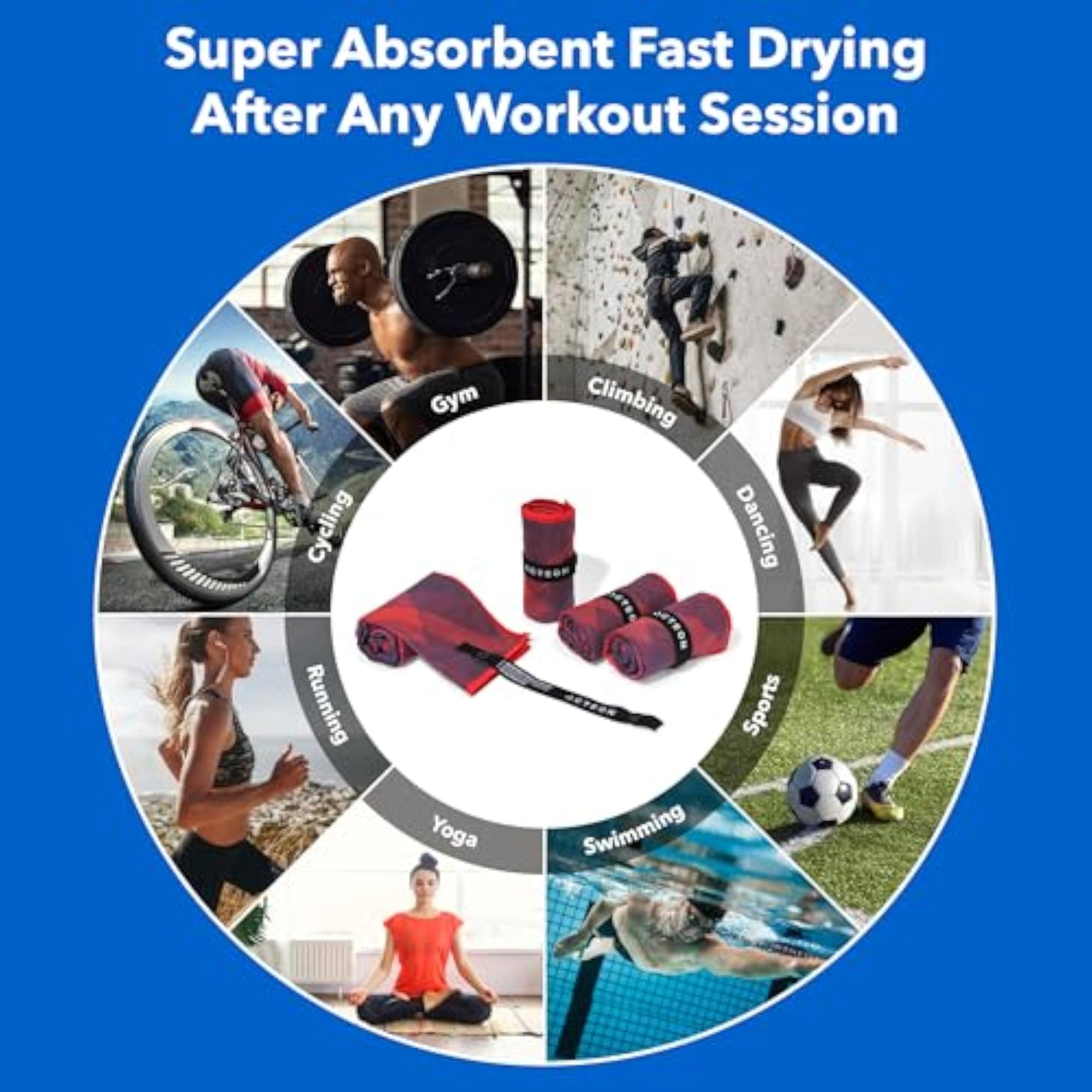 Gym Towel - Antibacterial and Ultra Compact